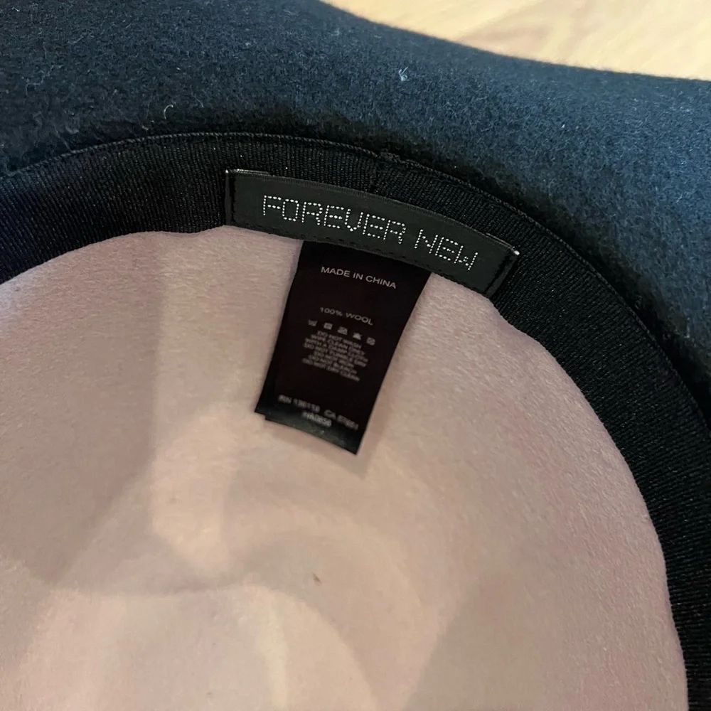 Forever New Floppy lilac and black hat - Picture 2 of 2